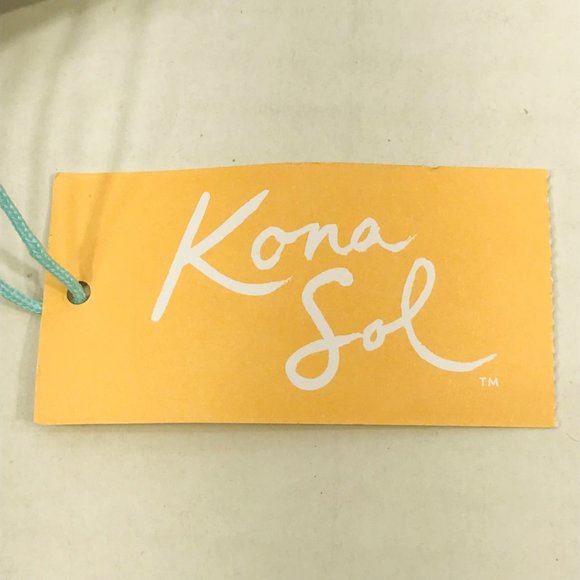 Kona Sol Women's Size Medium 8-10 Lightly Lined Bikini Swim Top Ruffle Blue New - Picture 13 of 13